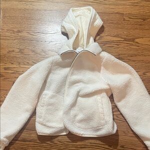 Sundays White Fleece Puffer Jacket